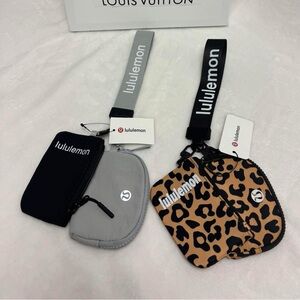 lululemon athletica Black and Gray Key Card Holder